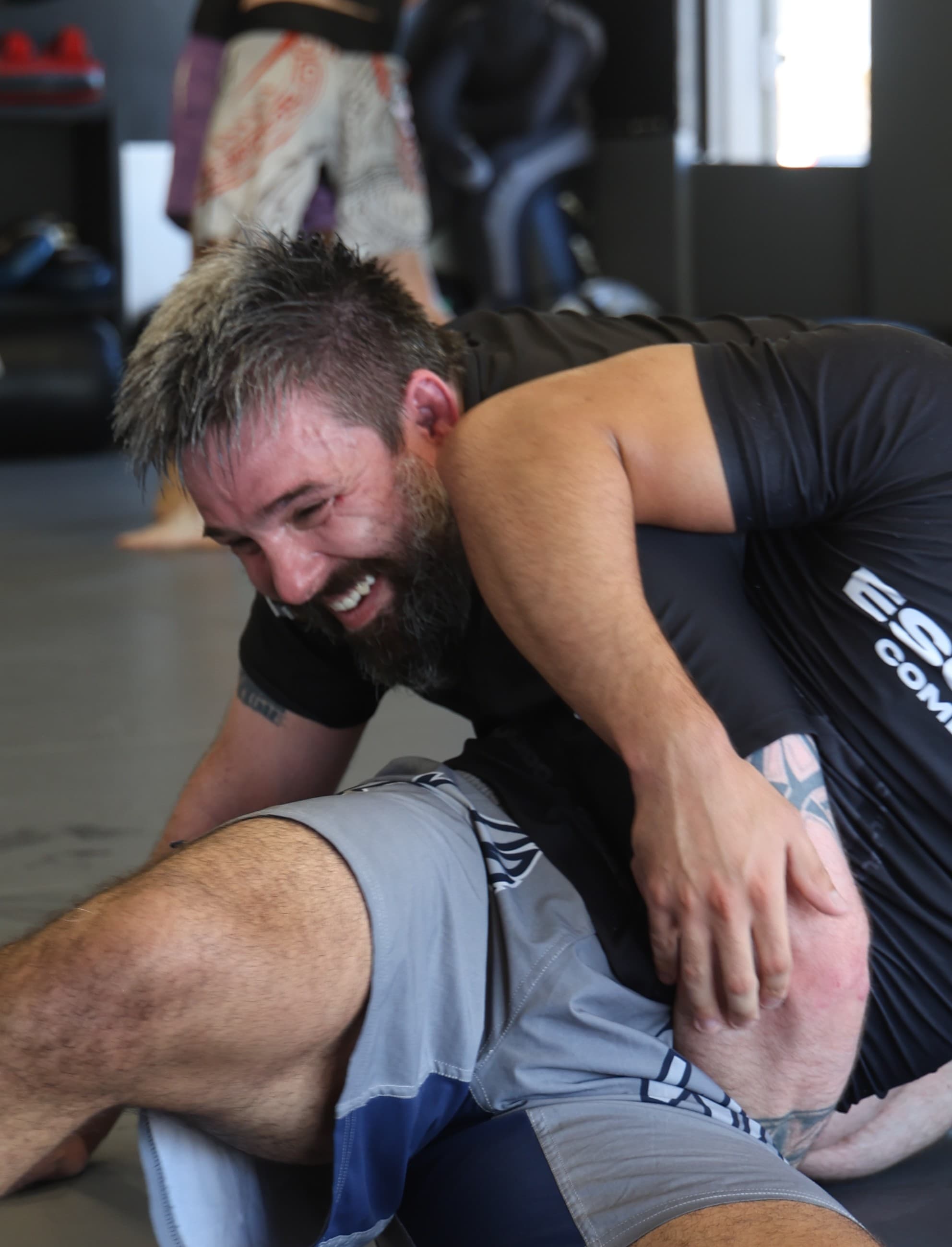 Coach Rich Sargent demonstrating Jiu-Jitsu technique